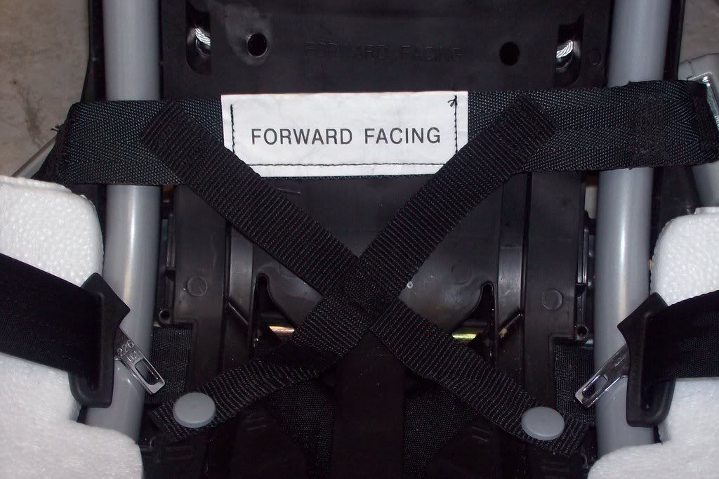 Switching the LATCH connectors on the Evenflo Symphony convertible seat